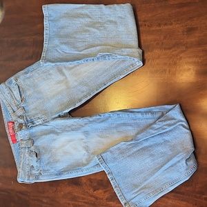 GUESS Jeans. Light wash, wear, boot cut, stretch, size 31, 31in inseam, …